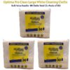 Optima Pro Clean White Cleaning Cloths – Total 90 Individual Cloths (3 Packs of 30) – 70% Regenerated Cotton – 30x50cm Large Size