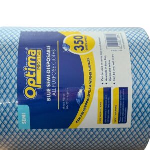 Alternative view of Optima All Purpose Cloth Roll Blue – 22cm x 40cm 350 Sheets Lightweight Cleaning Cloths