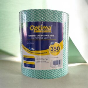 Alternative view of Optima Proclean All Purpose Cloth Roll Green – 22cm x 40cm 350 Sheets Lightweight Cleaning Cloths