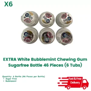 Alternative view of EXTRA BUBBLEMINT CHEWING GUM SUGARFREE 6 TUBS 6x 46 piece Price Marked 17/09/25
