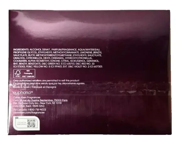 CALVIN KLEIN EUPHORIA FOR WOMEN 100ML EAU DE PARFUM SPRAY - BRAND NEW & SEALED - Image 3