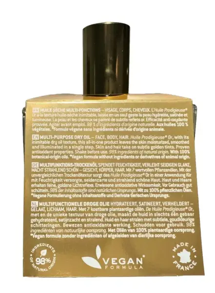 Nuxe Huile Prodigieuse Or Golden Shimmer Dry Oil 50ml / 1.6 floz Multipurpose - Image 2