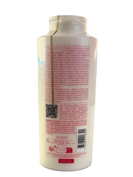 Clarins Velvet Cleansing Milk 400ml bottle - Makeup Remover - Image 3