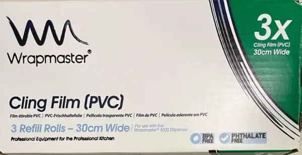 Wrapmaster 1000 Clingfilm Refill Kitchen Restaurant (Pack of 3) 30cm x 100M - Image 2